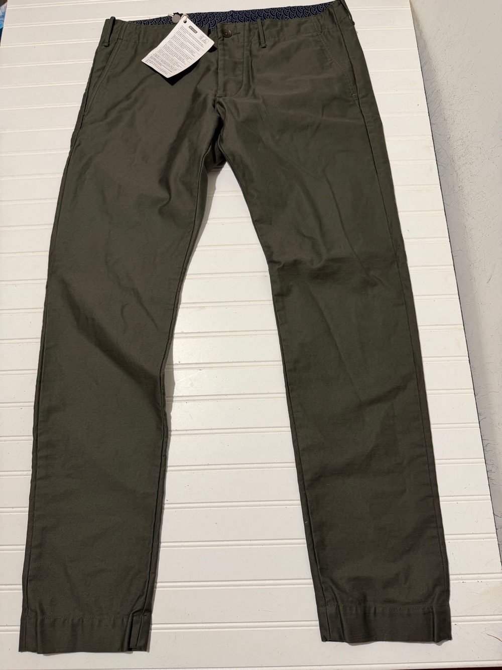 Incotex Olive Utility Chino Pants